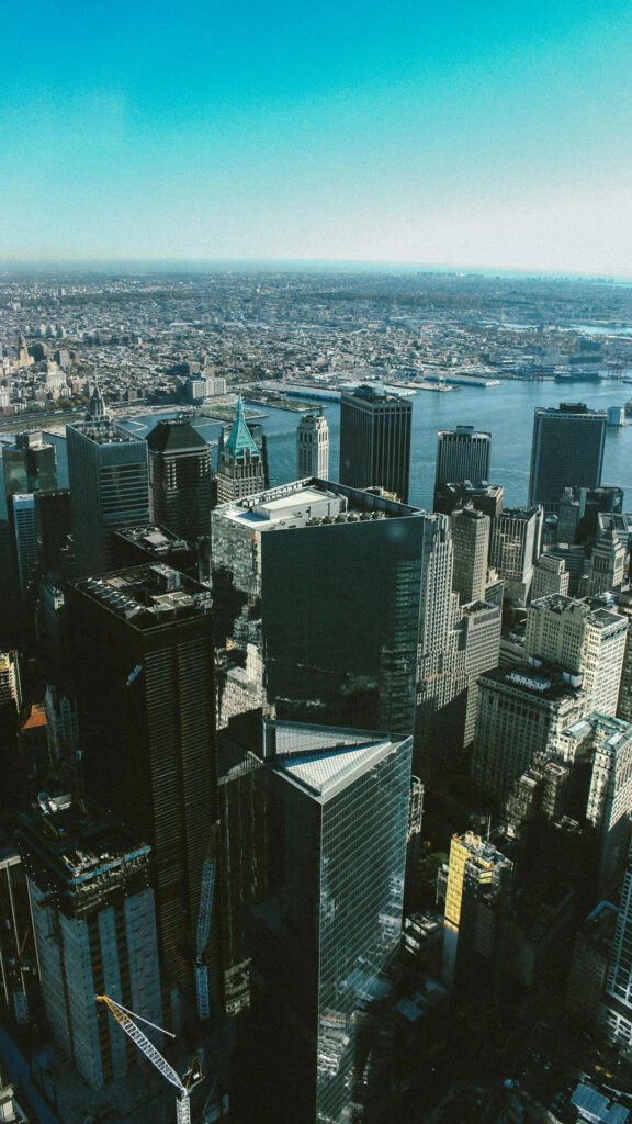 Business Buildings Aerial View