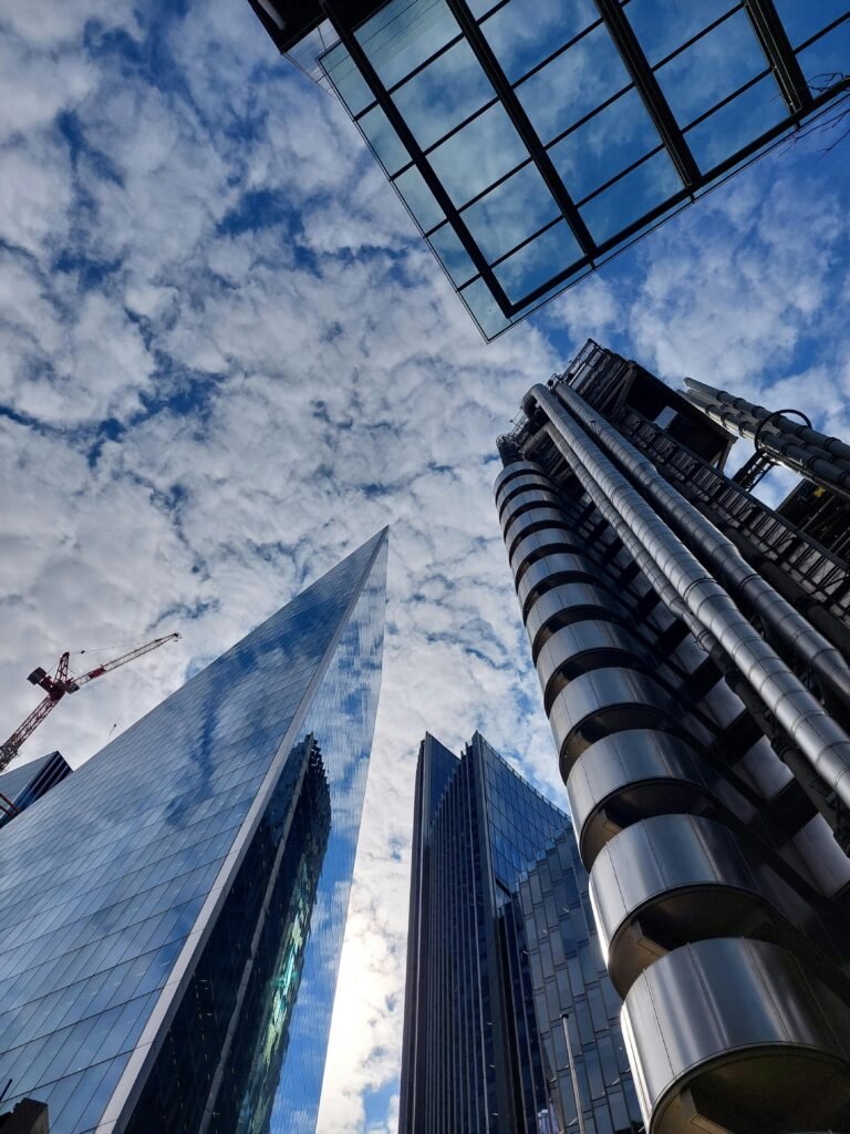 Vertical View of Business Skyscrapers